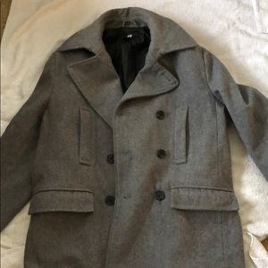 Men’s H&M grey peacoat